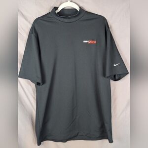 Nike Golf ESPN Zone mens large short sleeve shirt black, embroidered swoosh